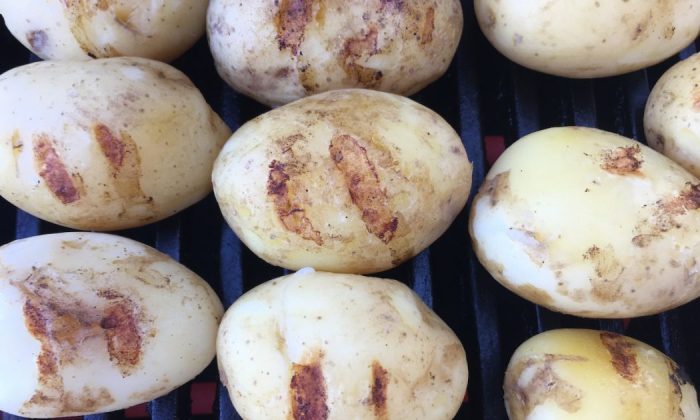 Grilled potatoes