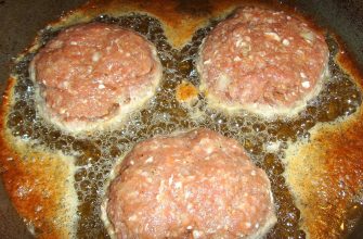Frying meat