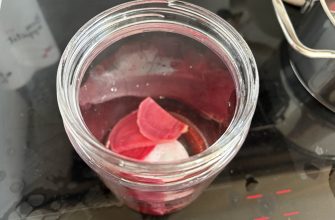 Pickled eggs in beetroot brine