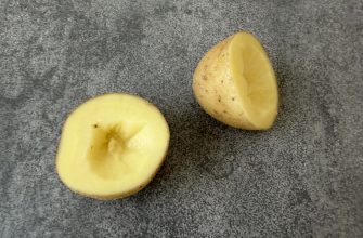 Halved potato